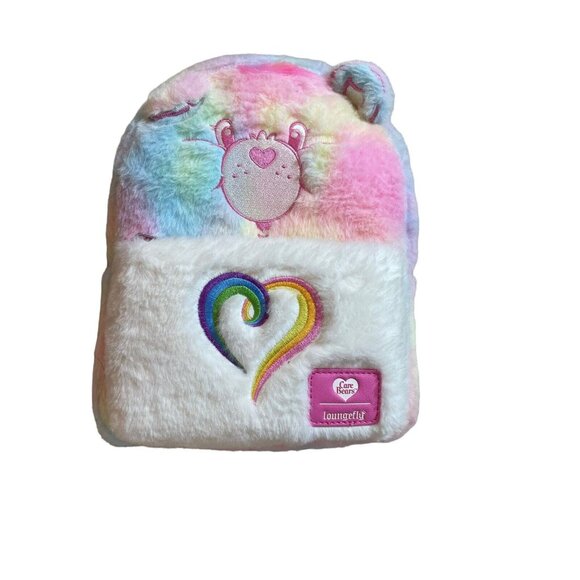 Loungefly Care Bears Pastel Rainbow Fuzzy Mini Backpack main image 5